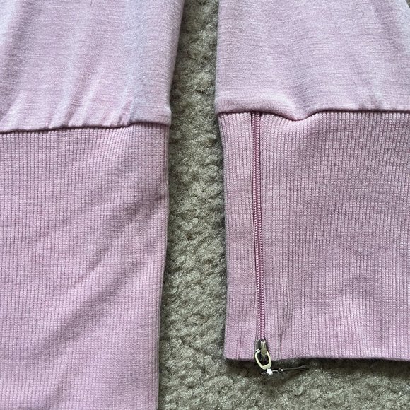 XI Forever 21 Juniors Pink Off the Shoulder 90’s Top w/ Zipper on Sleeves L - Picture 2 of 5